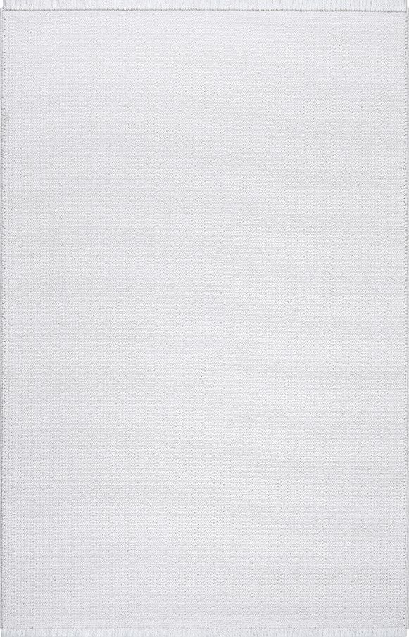 Sanat Halı Lora Plus Serisi 3744 Beyaz Yumuşak Dokulu İskandinav Hav Tozu Vermeyen Halı