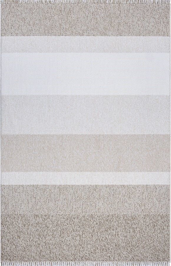 Sanat Halı Lora Plus Serisi 3745 Bej Yumuşak Dokulu İskandinav Hav Tozu Vermeyen Halı