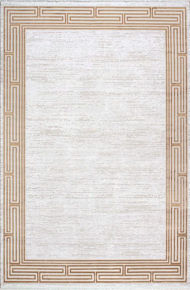 Artemis Halı Alegra 3020C Gri Gold Viskon Akrilik Çerçeveli Yumuşak Dokulu Modern Şık Halı