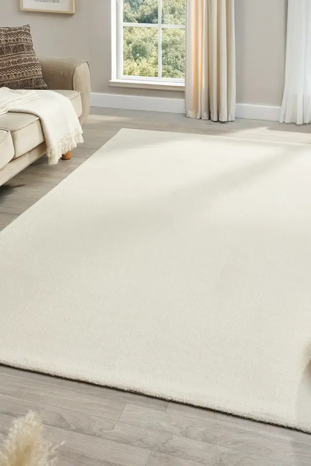Seyran Halı Bali 4500 Krem Yumuşak Dokulu Modern Yolluk