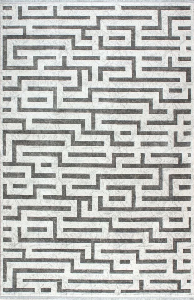 Artemis Halı Samoa 2931C Gri Krem Akrilik Modern Oturma Odası ve Salon Halısı