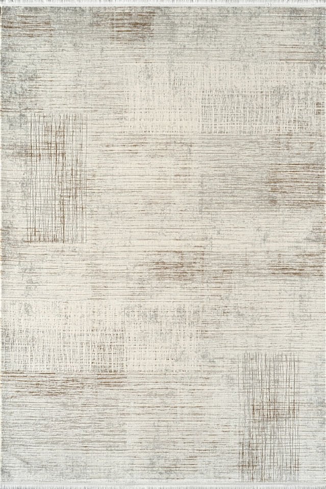 Royal Halı Vintage VH05A Kahve Krem Akrilik Yumuşak Dokulu Modern Eskitme Halı