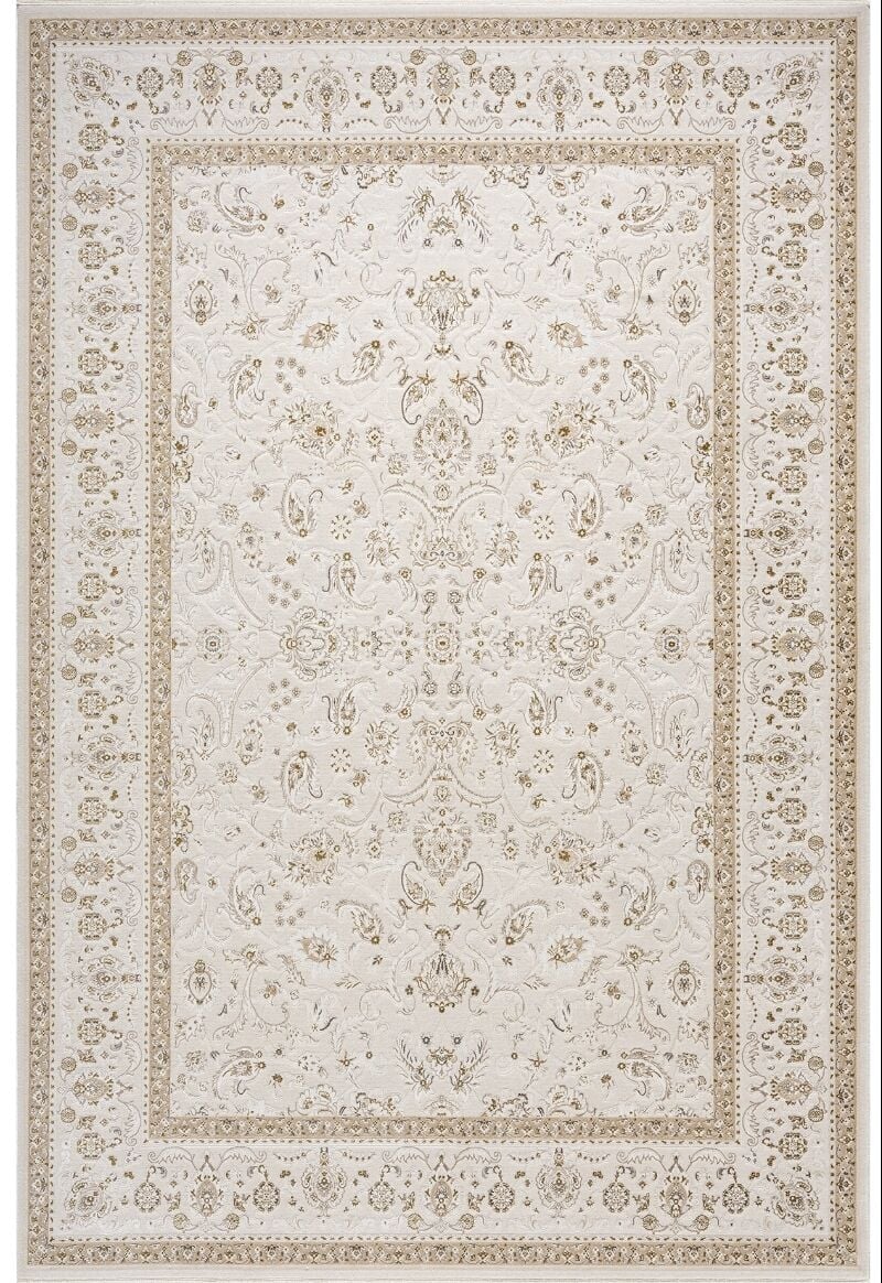 Elexus Halı Woolly 4144 Krem Akrilik Viskon Yumuşak Dokulu Modern Halı