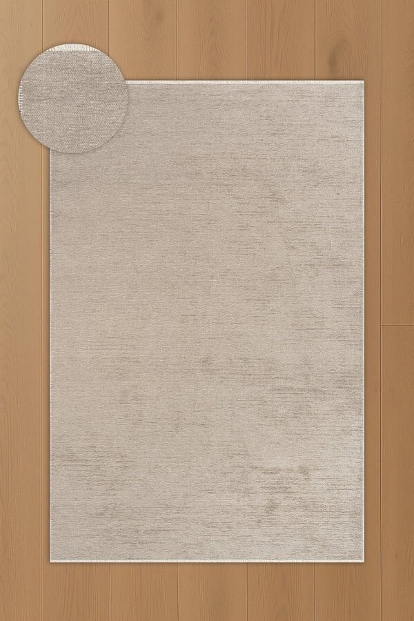 Atlas Halı Ecole QF01A Bej Pamuk Akrilik Yumuşak Dokulu Kilim Halı