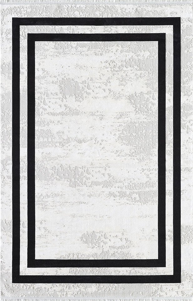 Pierre Cardin Halı Monet MT20B Siyah Gri Yumuşak Dokulu Modern Desenli Şık ve Üst Kalite Makine Dokuması Halı