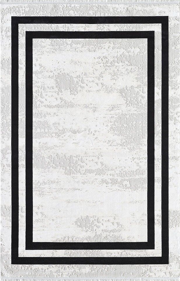 Pierre Cardin Halı Monet MT20B Siyah Gri Modern Desenli Şık Makine Dokuması Halı