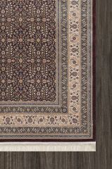 Artemis Halı Silk 5222A Kahve Viskon Çerçeveli Klasik Oturma Odası ve Salon Halısı