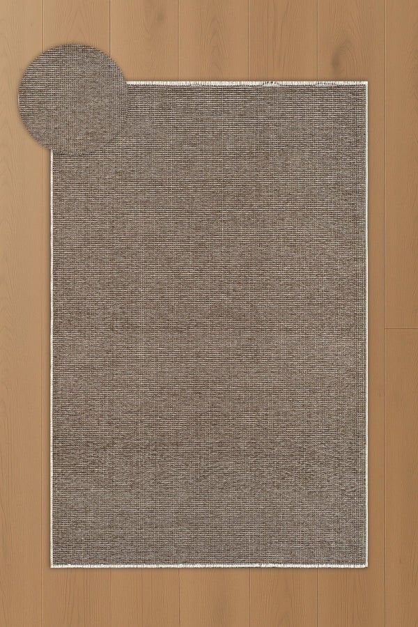 Atlas Halı Ecole QF02A Vizon Pamuk Akrilik Yumuşak Dokulu Kilim Halı