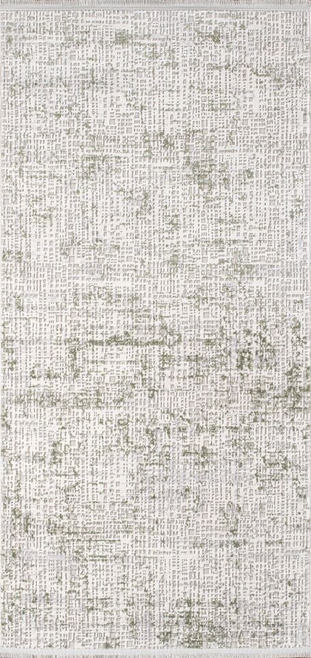 Artemis Halı Eva 01107M Krem Yeşil Akrilik Salon Koridor Mutfak Yatak Odası Halısı