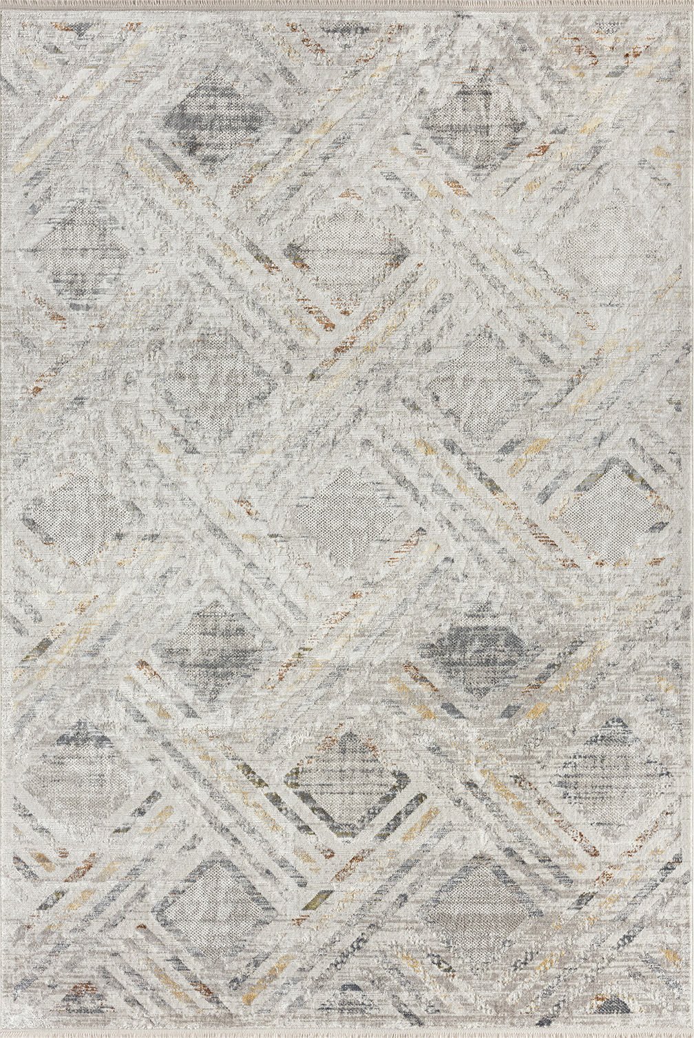 Sanat Halı Suare 3363 Gri Viskon Polyester Yumuşak Taban Yüksek Kalite Modern Şık Halı