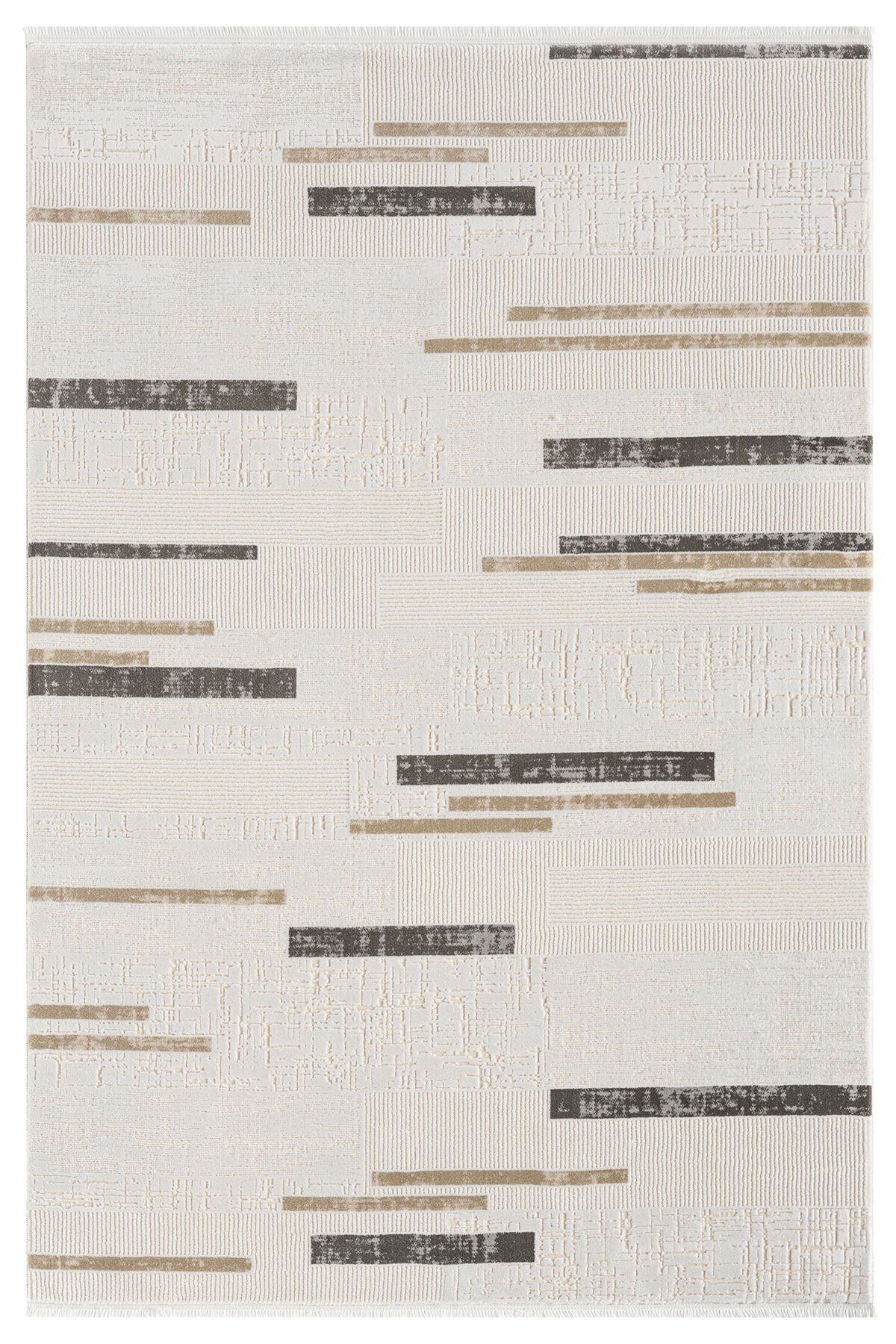 Seyran Halı Lima 0559 Gri Akrilik Pamuk Taban Modern Saçaklı Halı