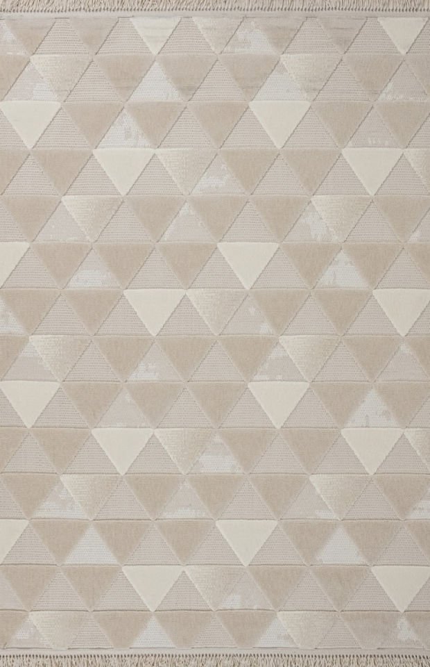 Luxess Halı Trend 1091 Bej Polyester Şönil İplik Modern Şık Yüksek Kaliteli Halı