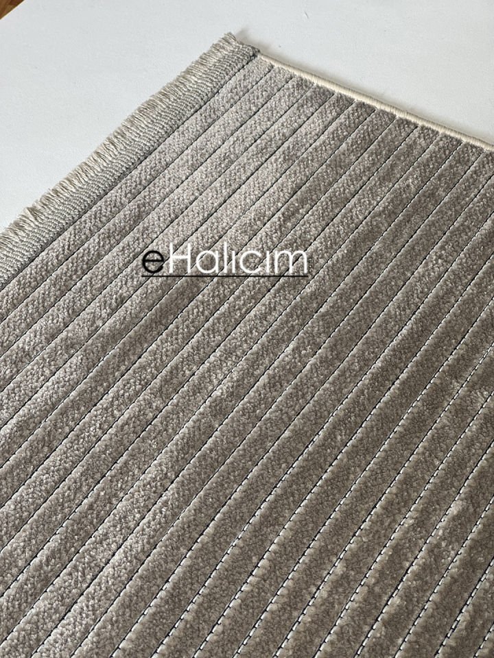 Luxess Halı Cool 404 Bej Pamuk Şönil Polyester Modern Yumuşak Dokulu Kilim