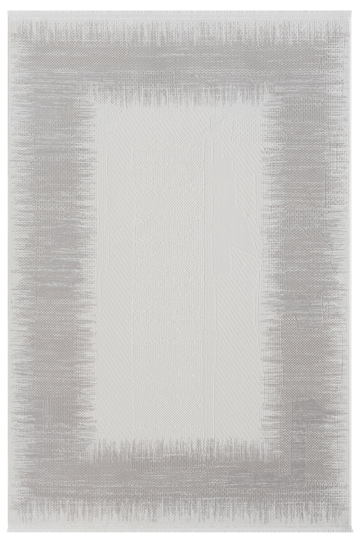 Seyran Halı Lima 0560 Gri Akrilik Pamuk Taban Modern Saçaklı Halı