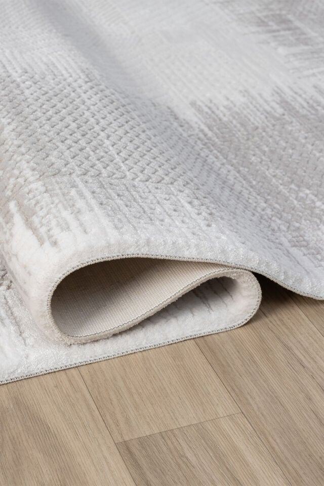 Seyran Halı Lima 0560 Gri Akrilik Pamuk Taban Modern Saçaklı Halı