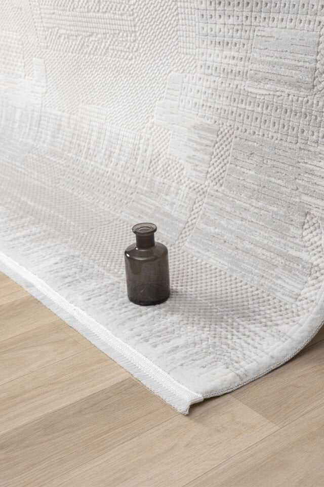 Seyran Halı Lima 0560 Gri Akrilik Pamuk Taban Modern Saçaklı Halı