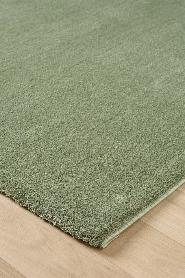 Seyran Halı Bali 4500 Yaşil Yumuşak Dokulu Modern Yolluk