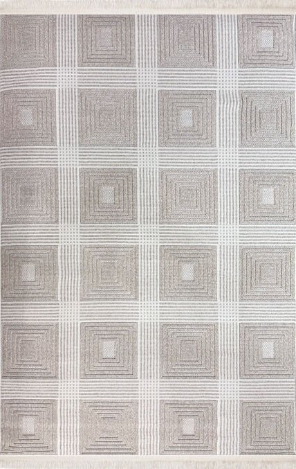 Nexus Halı Polo 679 Bej Modern Yumuşak Dokulu Oturma Odası Halısı