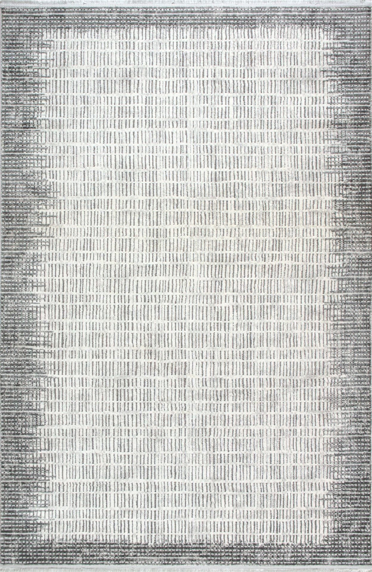 Artemis Halı Samoa 2926F Antrasit Krem Akrilik Çerçeveli Modern Oturma Odası ve Salon Halısı