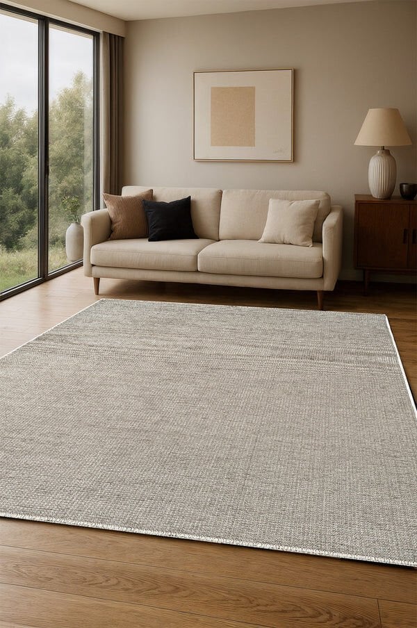 Atlas Halı Ecole QF05A Bej Pamuk Akrilik Yumuşak Dokulu Kilim Halı