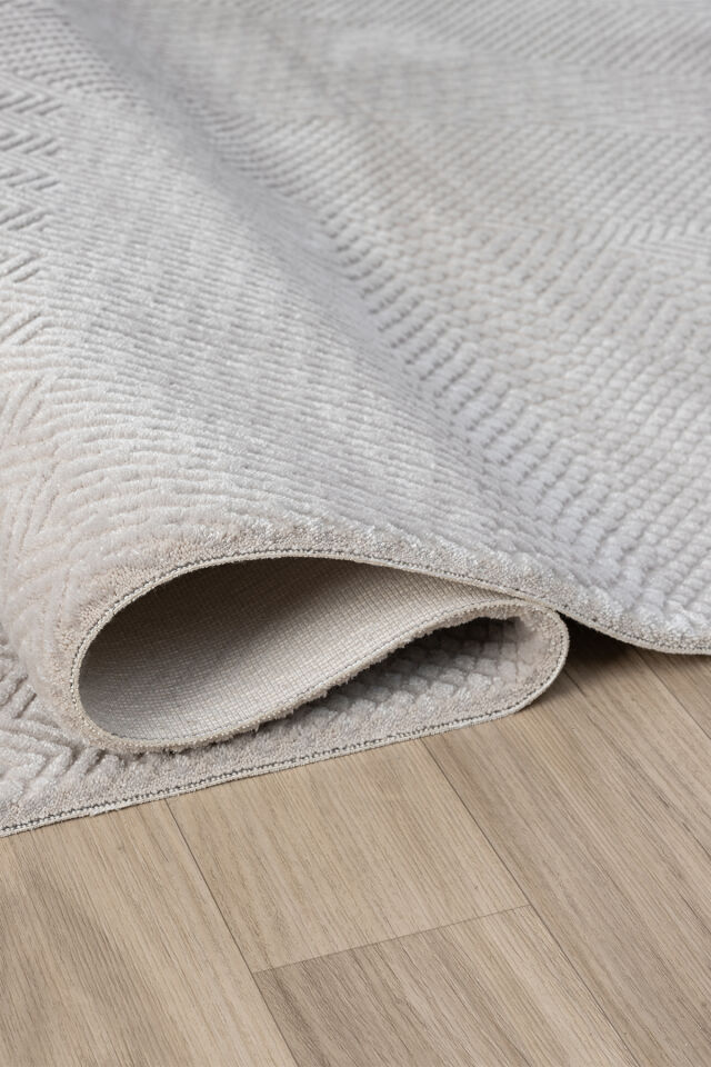 Seyran Halı Lima 0556 Gri Akrilik Pamuk Taban Modern Saçaklı Halı