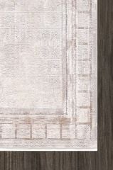 Artemis Halı Couture 0929A Bej Akrilik Viskon Çerçeveli Yumuşak Dokulu Şık Oturma Odası ve Salon Halısı