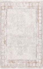 Artemis Halı Couture 0929A Bej Akrilik Viskon Çerçeveli Yumuşak Dokulu Şık Oturma Odası ve Salon Halısı