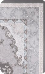 Nexus Halı Louvre 38520B Gri 100 Tarak Polyester İplik Çerçeveli Klasik Halı