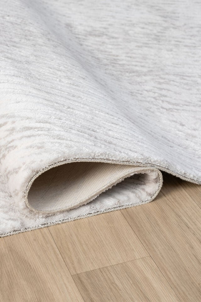 Seyran Halı Lima 0555 Gri Akrilik Pamuk Taban Modern Saçaklı Halı