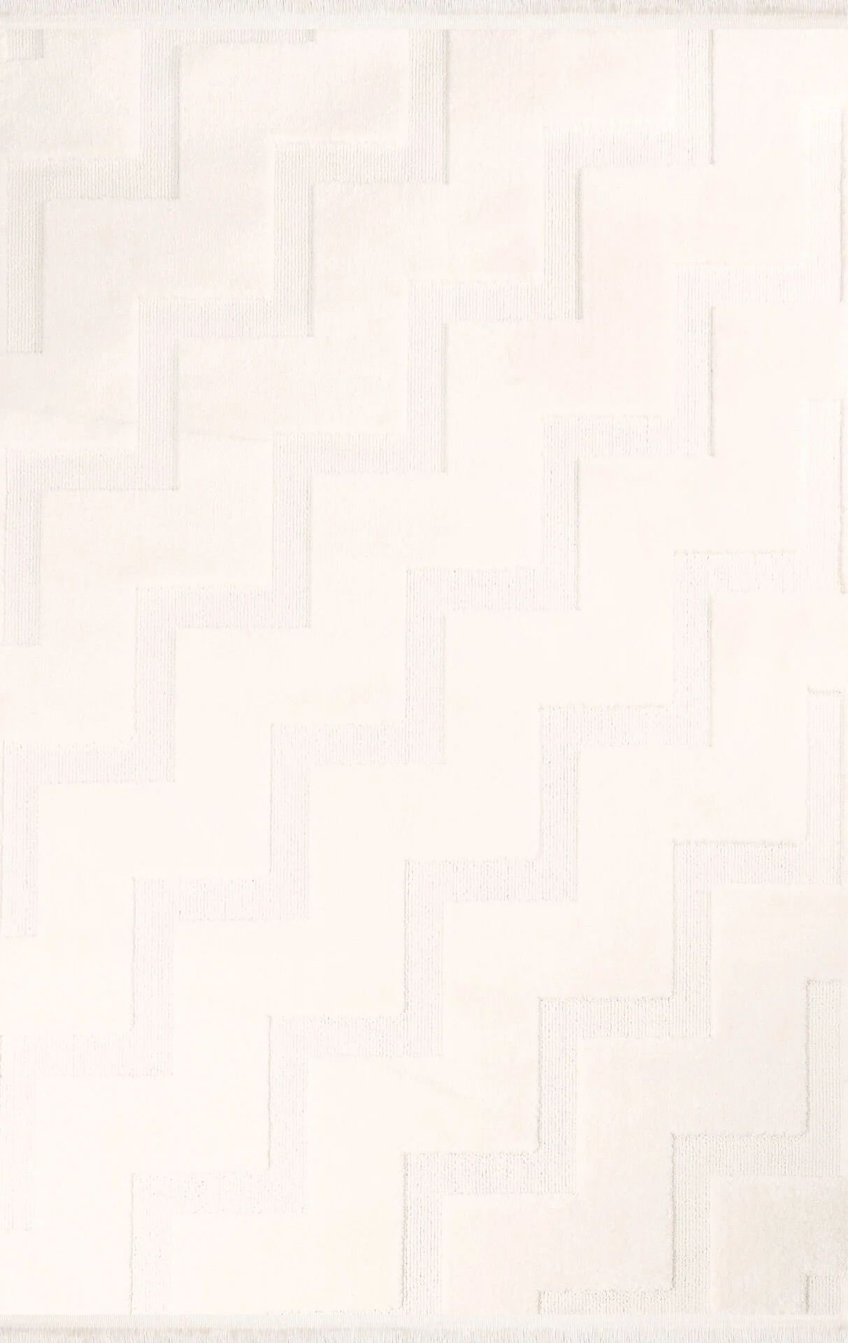 Nexus Halı Thalia 658 Krem Polyester Pamuk Atkı Taban Saçaklı Yumuşak Dokulu Halı