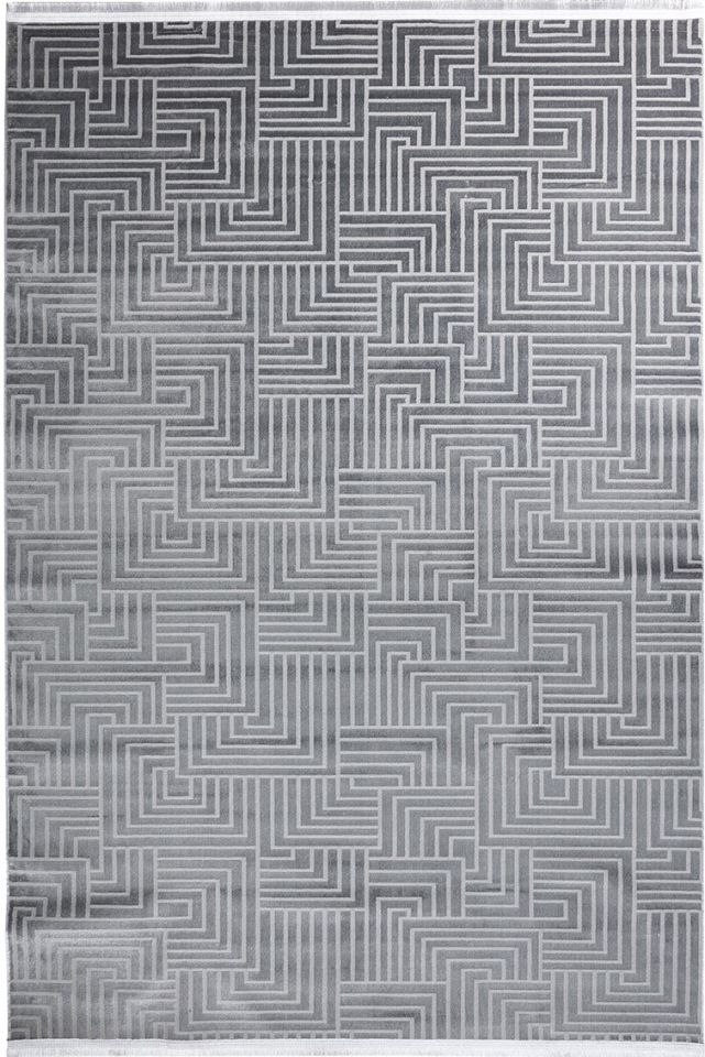 Louis Casa Valor 6609 Antrasit Modern Saçaklı Kilim
