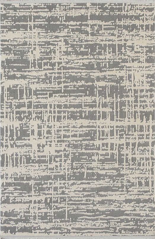 Atlas Halı Gloria GX14A Gri Krem Modern Geometik Desenli Salon ve Oturma Odası Halısı