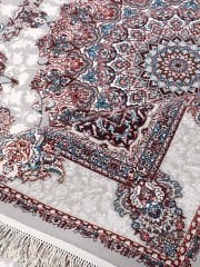 Nexus Halı Louvre 38562A Gri 100 Tarak Polyester İplik Çerçeveli Klasik Halı