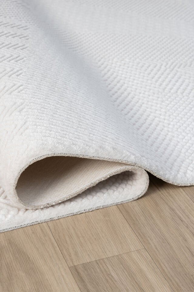 Seyran Halı Lima 0556 Krem Akrilik Pamuk Taban Modern Saçaklı Halı