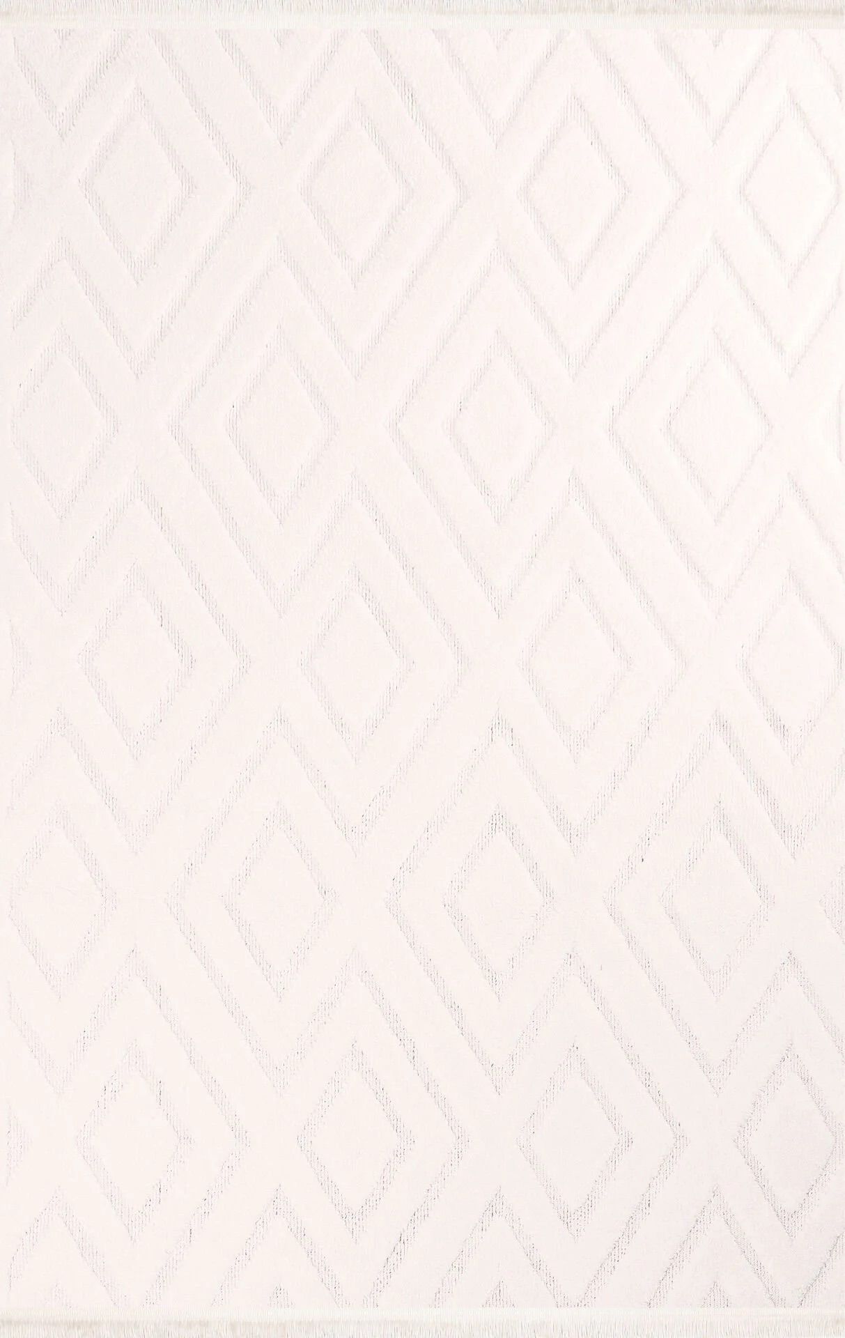 Nexus Halı Thalia 659 Krem Polyester Pamuk Atkı Taban Saçaklı Yumuşak Dokulu Halı