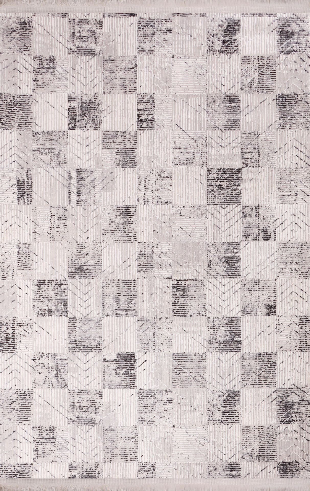 Nexus Halı Melange 3591 Gri Polyester Saçaklı Yüksek Kalite Halı