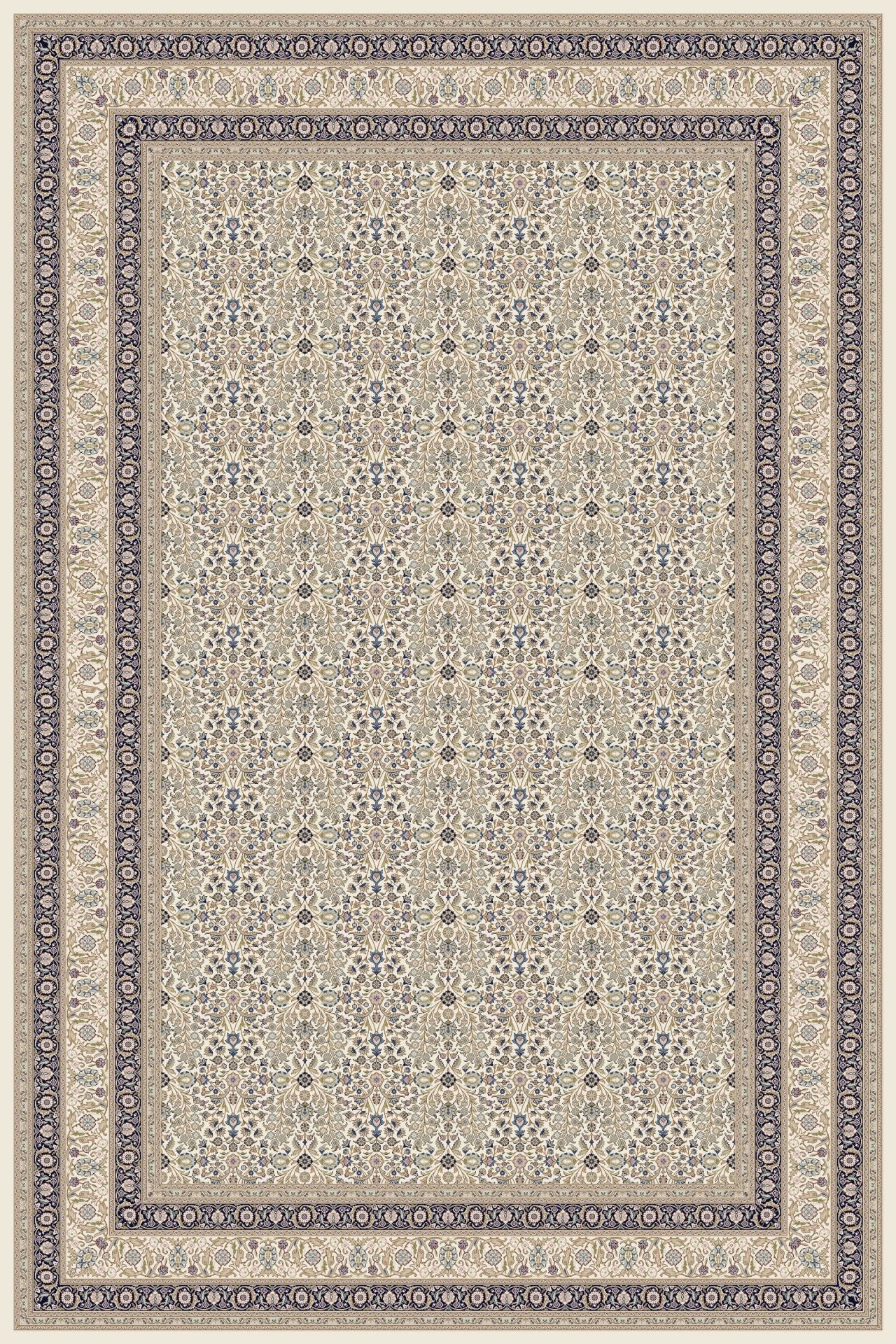 eHalıcım Hereke HR01A Kara Tezgah Üst Kalite Doğal İplik Klasik Halı