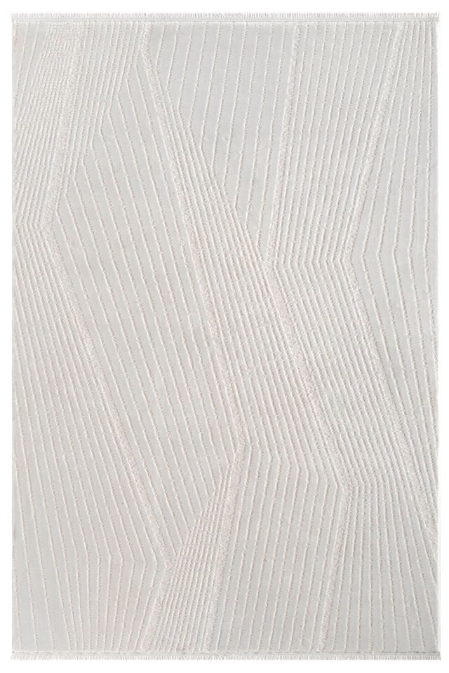 Seyran Halı Lima 0558 Krem Akrilik Pamuk Taban Modern Saçaklı Halı