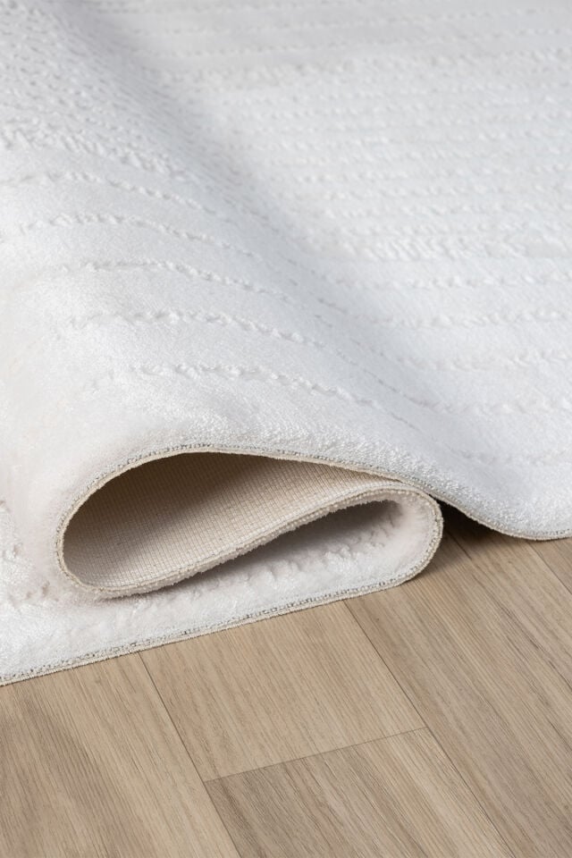 Seyran Halı Lima 0558 Krem Akrilik Pamuk Taban Modern Saçaklı Halı