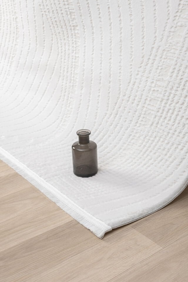 Seyran Halı Lima 0558 Krem Akrilik Pamuk Taban Modern Saçaklı Halı