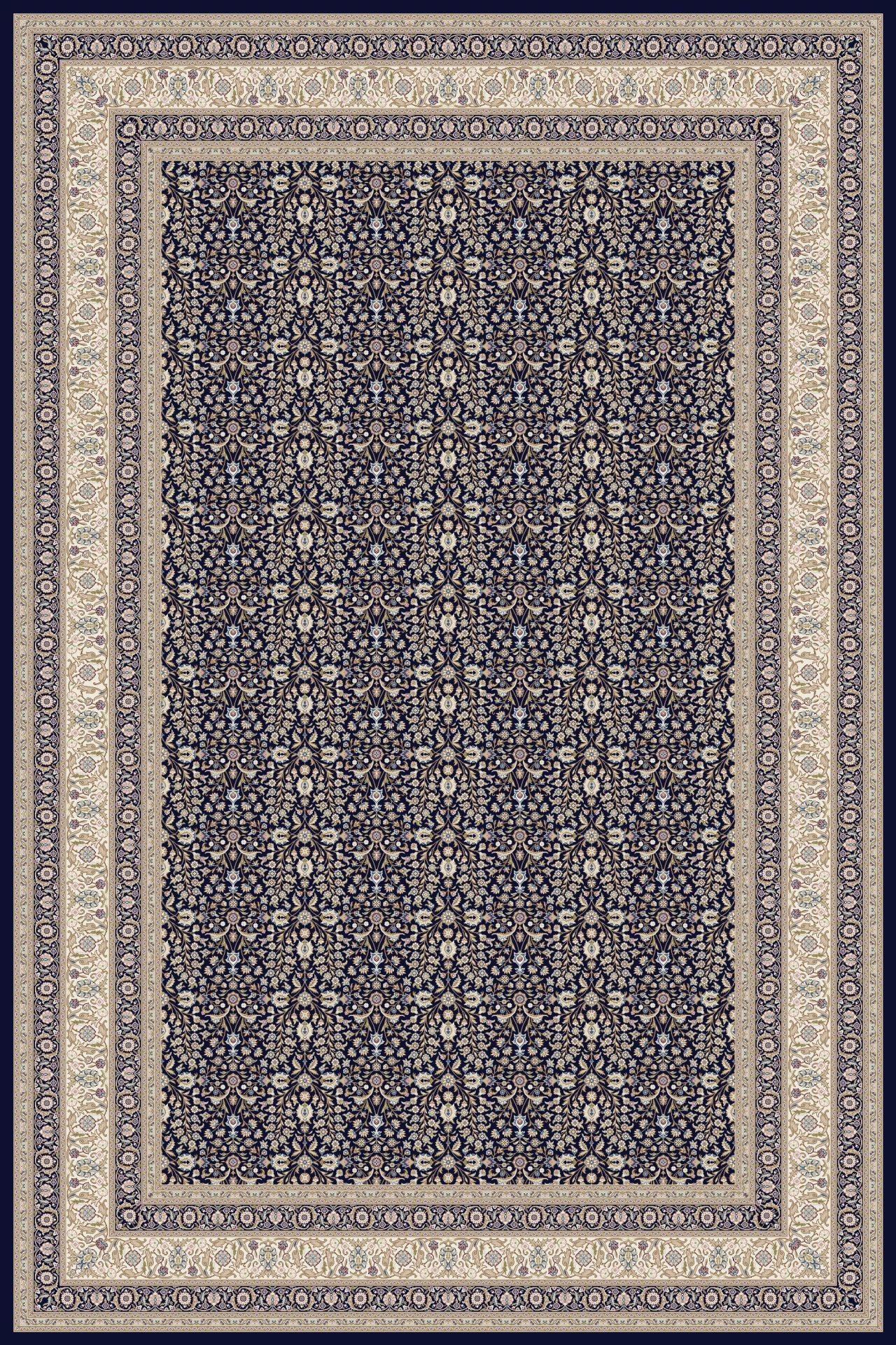 eHalıcım Hereke HR01B Kara Tezgah Üst Kalite Doğal İplik Klasik Halı