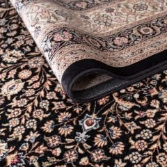 eHalıcım Hereke HR01B Kara Tezgah Üst Kalite Doğal İplik Klasik Halı