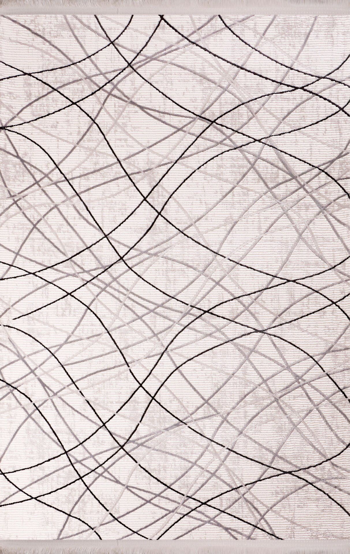 Nexus Halı Melange 3904 Gri Polyester Saçaklı Yüksek Kalite Halı