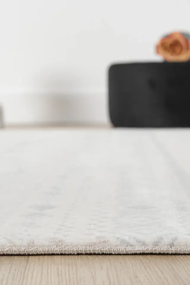 Seyran Halı Ahlat 7050 Gri Akrilik Dokuma Taban Saçaklı Modern Şık Halı