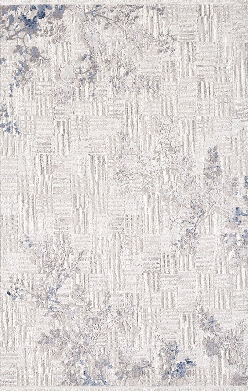 Artemis Halı Artex 2506A Krem Lacivert Akrilik Dokuma Taban Modern Şık Oturma Odası ve Salon Halısı