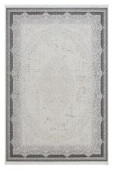 Seyran Halı Ahlat 7051 Antrasit  Akrilik Çerçeveli Dokuma Taban Saçaklı Modern Şık Halı