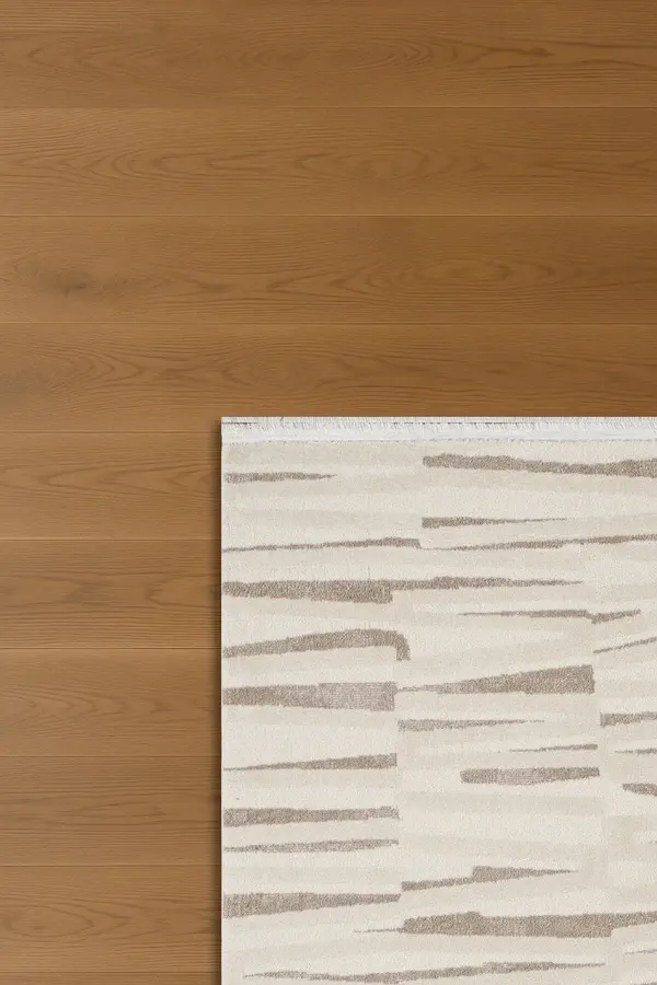 Atlas Halı Gloria GX17A Krem Kahverengi Modern Geometik Desenli Salon ve Oturma Odası Halısı