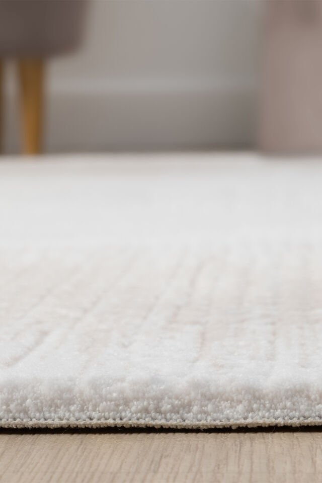 Seyran Halı Lima 0560 Bej Akrilik Pamuk Taban Modern Saçaklı Halı