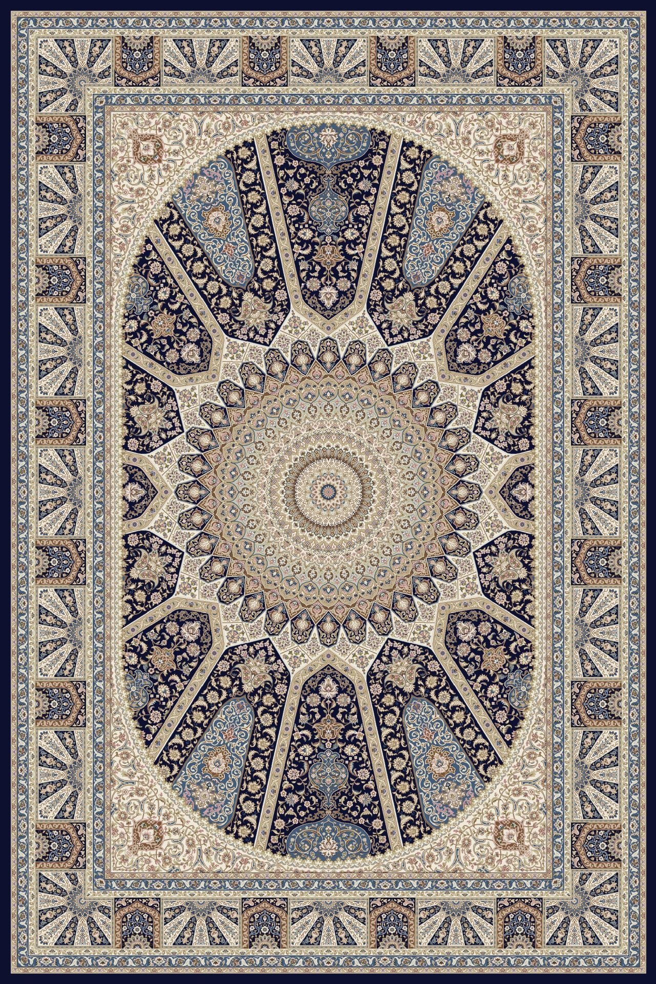 eHalıcım Hereke HR03B Kara Tezgah Üst Kalite Doğal İplik Klasik Halı