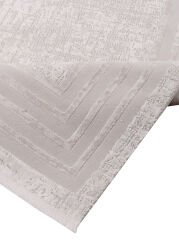 Nexus Halı Melange 4730 Krem Polyester Çerçeveli Saçaklı Yüksek Kalite Halı